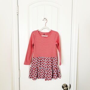 Tea Collection Girls Blush Blooms Tiered Dress Size 4